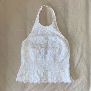 White lace halter top (petite)
